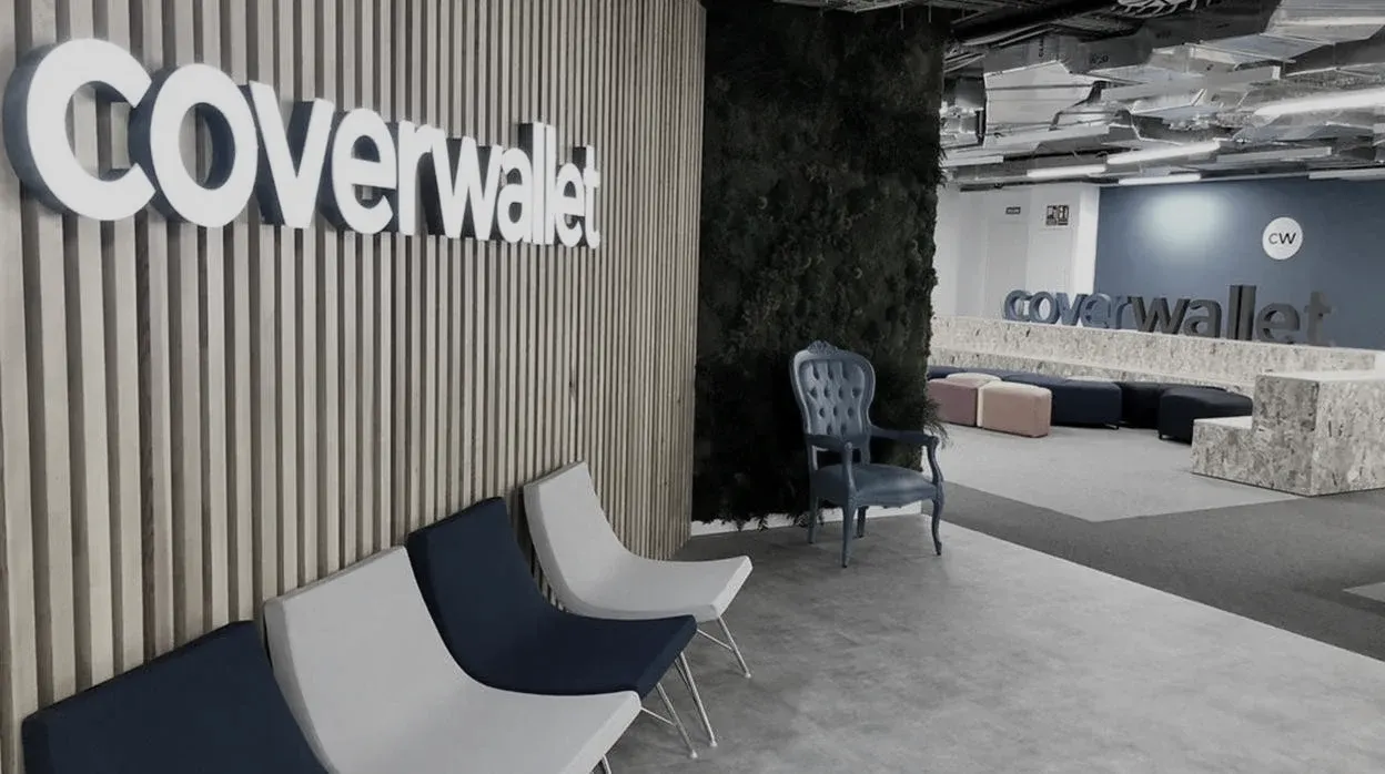 Recepción de las oficinas de CoverWallet en Madrid.
